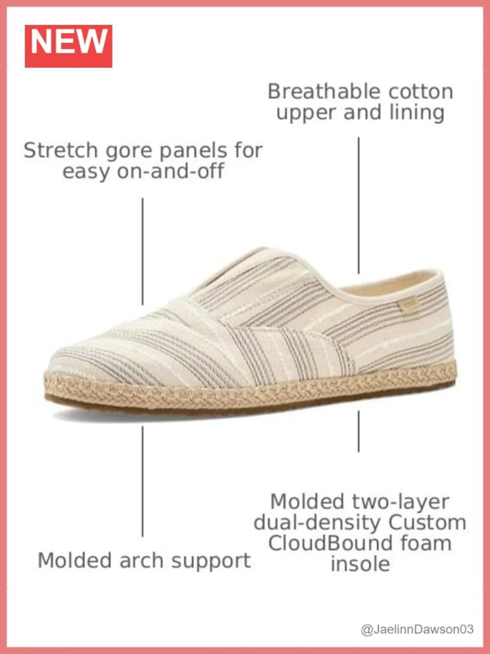 TOMS Palmera Plus Slip-On Espadrille Flats Cotton Breathable Low Top Rope Wrap